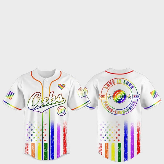 Chicago Cubs Pride Month Love Is Love 2025 Jersey - Grishko.com