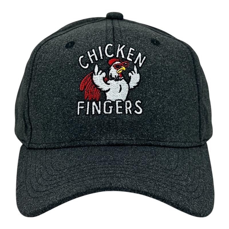 Chicken Fingers Hat Funny Sarcastic Middle Finger Graphic Novelty Cap Funny Hats Sarcastic  Funny Animal  Novelty Caps for Men Black - Standard