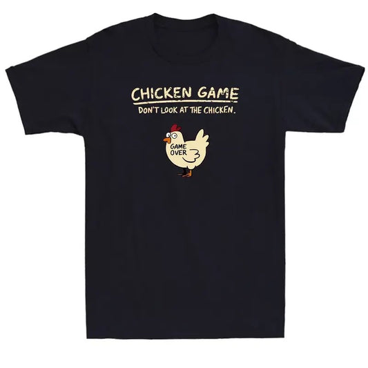 Chicken Game Don't Look At The Chicken Funny Chicken Meme Vintage Men's T-Shirt, unisex tee, gift for him for her, mother's day, game lovers, casual