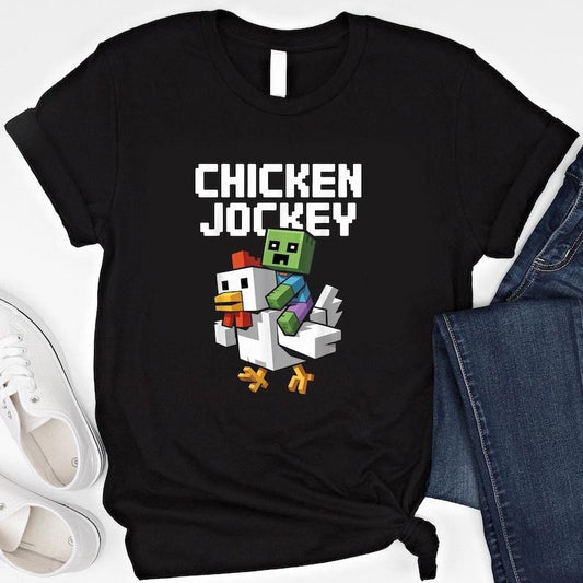 Chicken Jockey Shirt, Funny Farm Animal Tee, Perfect for Gamers & Animal Lovers, Gamer Gift, Cartoon Graphic Sweatshirt For Chicken Lovers Casual