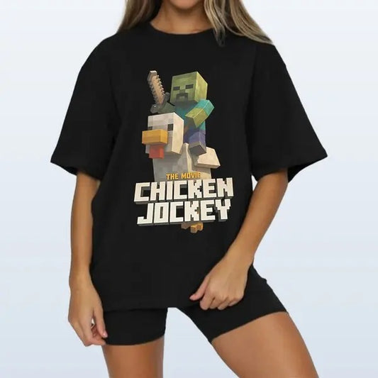 Chicken Jockey Unisex Classic Tee Miine.crafft Movie Inspired Graphic Shirt Cotton Graphic TShirt