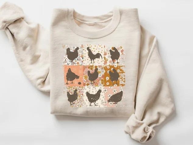 Chicken Sweatshirt, Mothers Day Chicken Sweatshirt, Women Chicken Sweatshirt, Love Chickens, Animal Sweatshirt, Funny Farmer Farm Hoodie