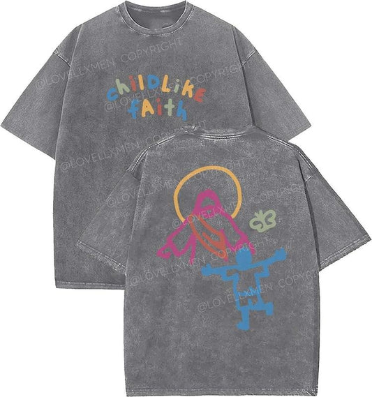 Child Of God Unisex Washed T-Shirt, Christian t shirts, Vintage 90s Graphic Tee, Gift Top Womenswear Cotton Mineral Color