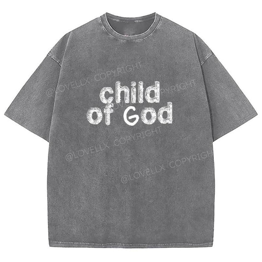 Child Of God Washed T-Shirt, Christian tshirts, Christian Jesus  t shirts, Vintage 90s Graphic Tee Gift Cotton Top, Mineral color