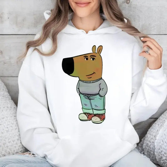 Chill Guy Graphic Shirt, Dog Cartoonn Tshirt Sweatshirt Hoodie, Cool Casual Top, Humorous Tshirt, Funny Meme Shirt, Unisex Sweater Pullover Tee