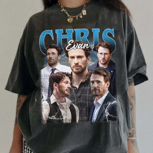 Chris Evans Materialist Comfort Colors Unisex Tshirt For Fan, Chris Evans Romcom TV Show 90s Retro Bootleg Shirt, Fan Merch Celebrity Crush T-shirt