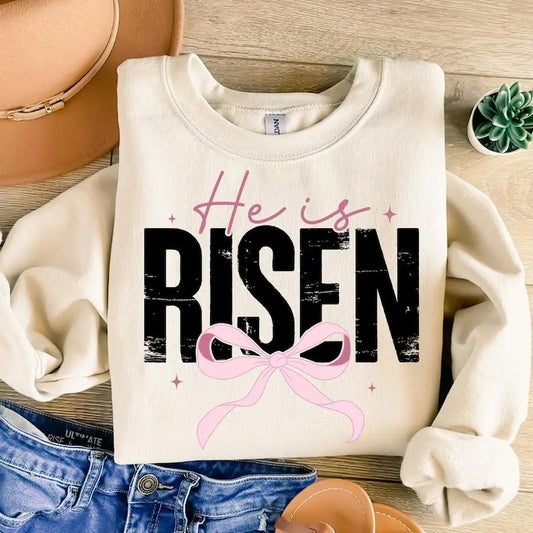 Christian Easter Coquette tshirt-sweatshirt-hoodie, He is Risen tshirt, Retro Easter hoodie, Matthew 28:6, Easter Jesus sweatshirt, Bible Verse hoodie, Pink Easter Cross tshirt