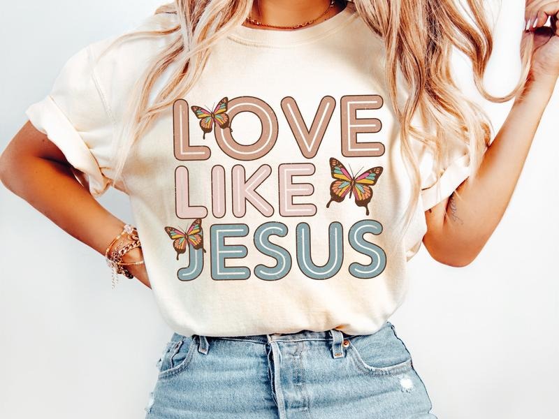 Christian Love Like Jesus T Shirt, Christian God Shirt, Jesus Shirt, Jesus T Shirt, Christian Jesus Gifts, Unisex Short Sleeve Tee, Classic Streetwear