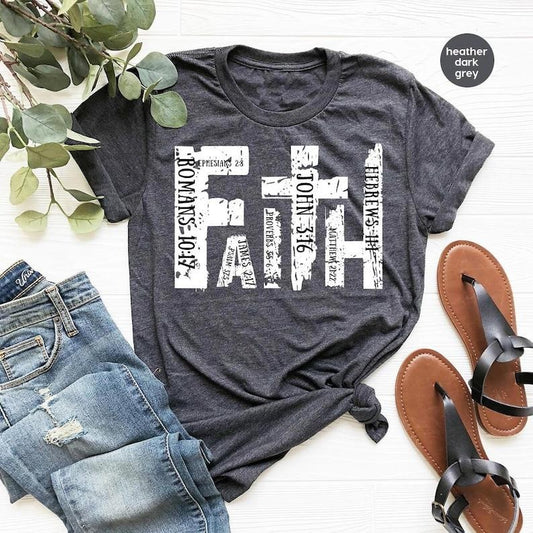 Christian Shirt, Bible Verse T-Shirt, Religious Outfit, Retro Faith T Shirt, Christian Cross Graphic Tees, Genderneutral Adult  sweater