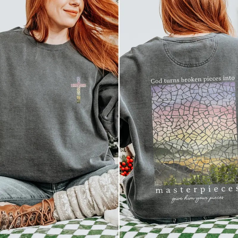 Christian Sweatshirt Comfort Colors Bible Verse Christian Tshirt Religious Gift Jesus Shirt Christian Apparel T Shirt Baptism Gift For Her