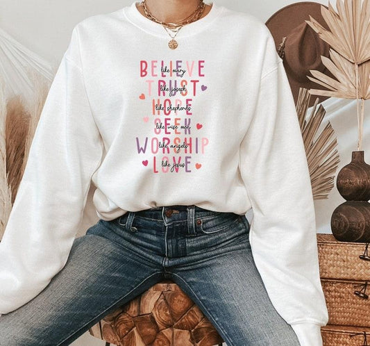 Christian Valentine Gift, Valentines Sweatshirt, Inspirational Valentines Sweatshirt, Self Love ,Valentines Day Sweatshirt, Gift For Love
