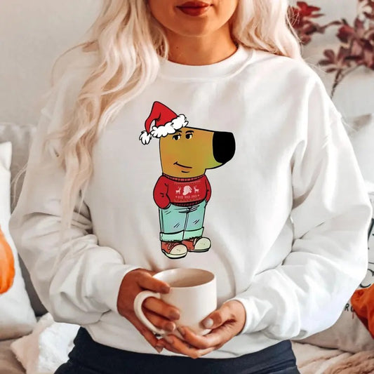 Christmas Chilling Shirt - Chill Guy Shirt - Social Media Meme Shirt - Christmas Dog Shirt - Funny Dog Shirt - Trending Meme Christmas Shirt - Christmas Gifts