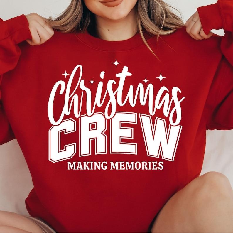 Christmas Crew SVG PNG, Making Memories, Family Matching Shirts SVG, Retro Christmas Svg for Cricut, Png for , Cricut Cut File