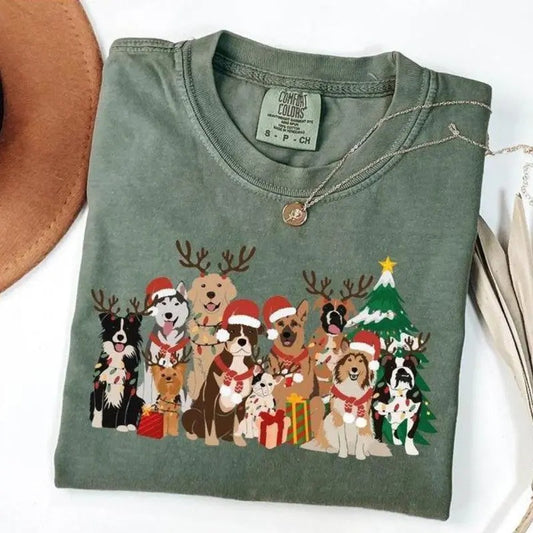 Christmas Dogs Shirt, Dog Lover Shirt, Holiday Shirt, Cute Christmas Shirt, Cute Gift for Dog Lover, Dog Mom Shirt, Merry Christmas Shirt