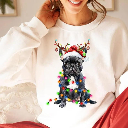 Christmas French Bulldog Sweatshirt, French Bulldog Shirt Christmas Dog Shirt Gift For Dog Lover