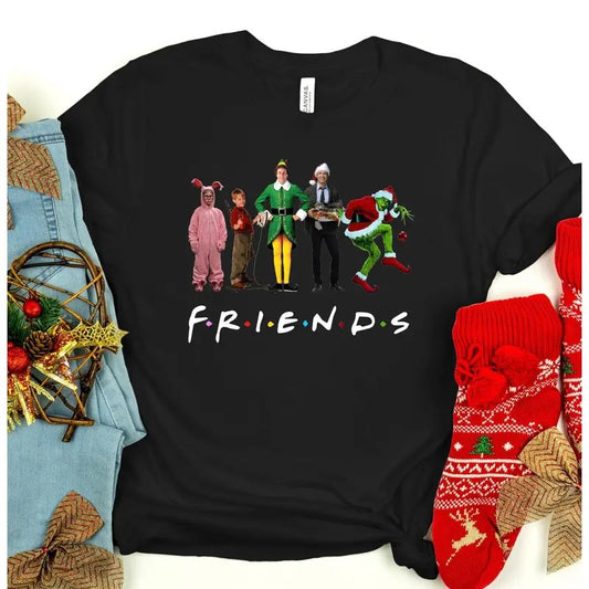 Christmas Friends Shirts, Christmas Movie Watching Shirt, Christmas Shirt Kids, Funny Christmas Shirt Gift, Christmas Vacation Shirts Family