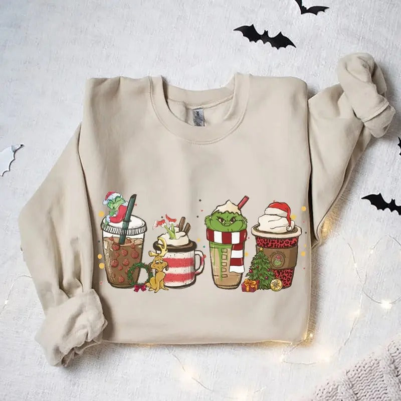 Christmas Funny Coffee lover Sweatshirt, Xmas Crewneck Sweatshirt, Family Sweatshirt, Christmas 2024
