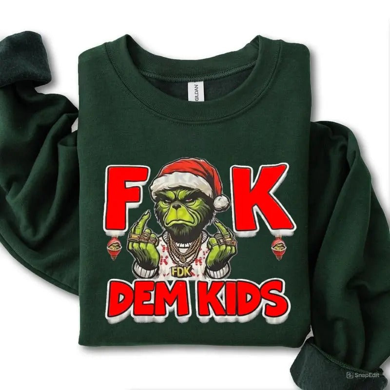 Christmas Funny Sweatshirt, A Grin Christmas Attitude Shirt, Have a Funny Xmas Shirt, For Men, For Women