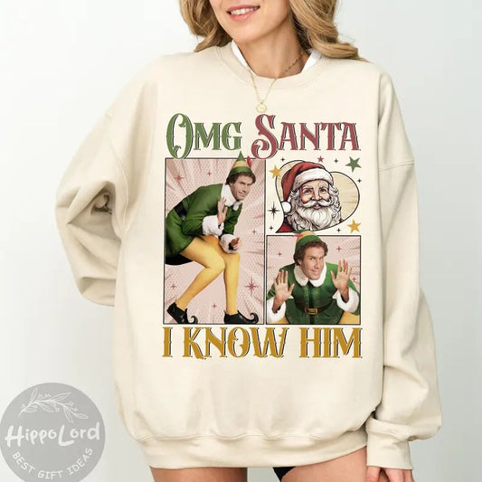 Christmas Movie Buddy The Elf Christmas Sweatshirt, Buddy The Elf Shirt, Funny Christmas Sweatshirt, Funny Christmas Gift for Christmas Christmas Gift Idea 2024, Gift For Him, Gift For Her