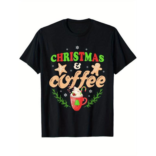 Christmas Printed, Men's Cotton T-shirt, Graphic Tee Men's Xmas Outdoor Clothes, Men's Clothing, Casual Short Sleeve Crew Neck T-shirt, Tops For Men, Gift For Men made in usastyle{n002}4