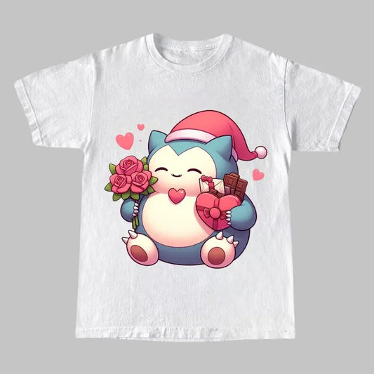 Christmas Snolax Vintage Tee, Cute Snolax T-Shirt, Christmas Pokemon Shirt, Vintage Graphic Tees, Unisex Anime Manga Shirt Top Menswear Womenswear