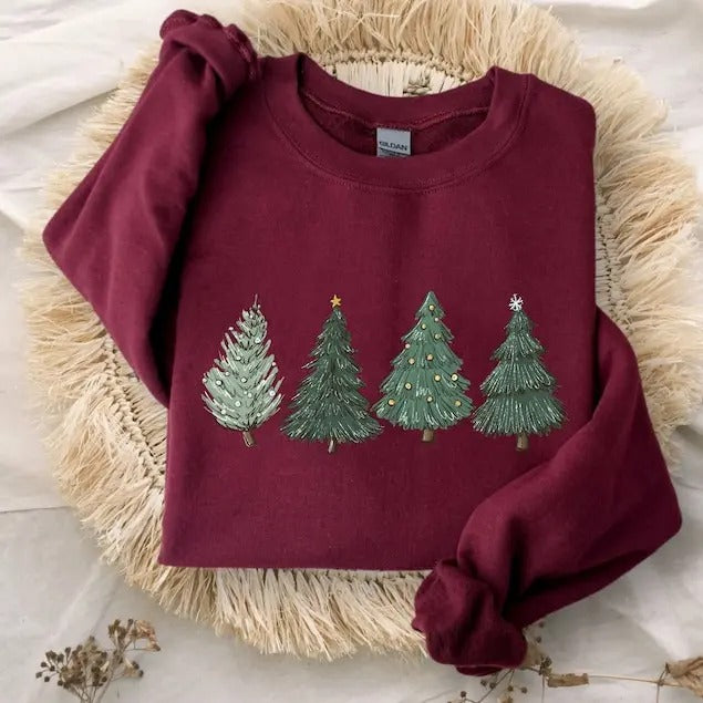 Christmas Sweatshirt,Womens Christmas Sweater,Christmas Crewneck Pullover Christmas Tree Holiday Sweaters Winter Matching  T-shirt, sweater and Hoodie