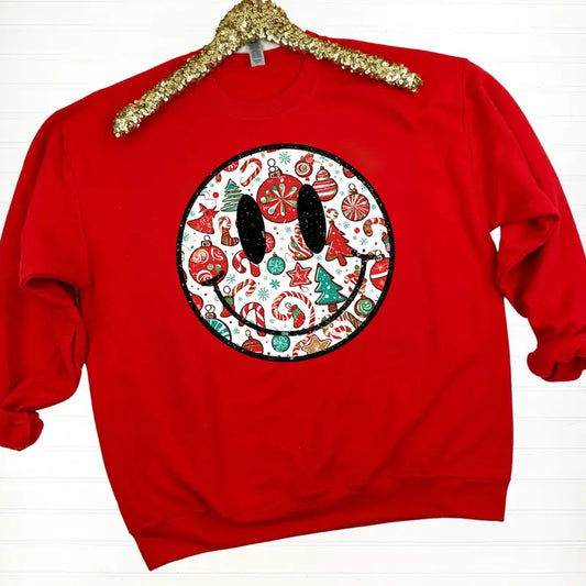 Christmas Time Happy Face Sweatshirt 'NLB'