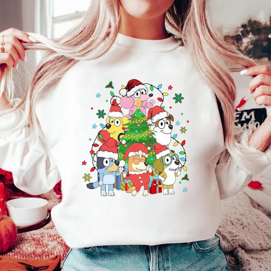 Christmas Tree Cute Dog And Friends Shirt Cute Dog Christmas Shirt Christmas Vibes Shirt Cute Dog Shirt Cute Dog Lover Shirt Dog Shirt