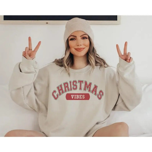 Christmas Vibes Sweatshirt, Hoodie, T - Shirt, Retro Christmas Sweatshirt, Womens Christmas Shirt, Merry Christmas Sweatshirt, Christmas Crewneck