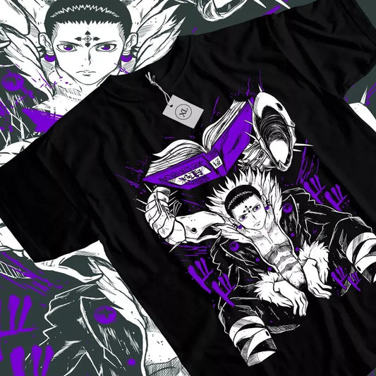 Chrollo Book Hunter X Hunter T-Shirt Manga HXH Anime Graphic Tee All Size