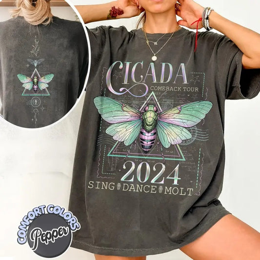 Cicada Reunion Summer 2024 Comfort Colors Shirt, Cicada Concert Tshirt, Cicada Invasion, Nature Lover Gift, Insect Cicada Broods Xiii & Xix