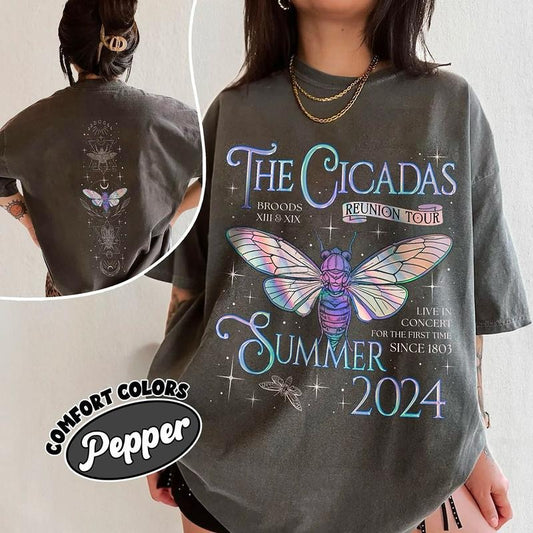 Cicada Reunion Summer 2024 Shirt, Nature Lover Shirt, Cicada Concert TShirt, Cicada Invasion, Nature Lover Gift, Insect Lover, Entomologist Tee, Bug Shirt