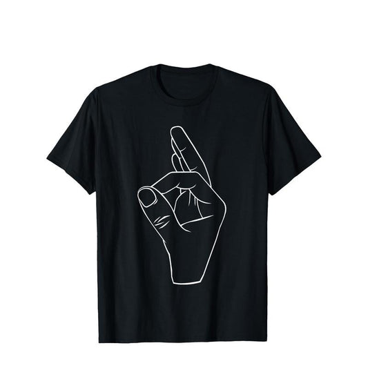 Circle Game You Looked Prank Finger OK Hand Game T-Shirt Selected pure cotton interesting design DIY short sleeve t-shirt for men, soft and breathable, suitable for all seasons, comfortable, casual and sports made in usa made in usa