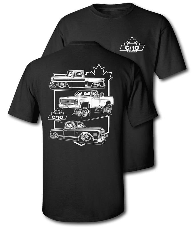 Classic C10 Club T-Shirt - Vintage Chevy C10 Pickup Truck Enthusiast Tee - Cotton T-Shirt for Men, Perfect for Everyday Wear and Casual Style - Top, Streetwear Menswear Tshirt Tropical Crewneck