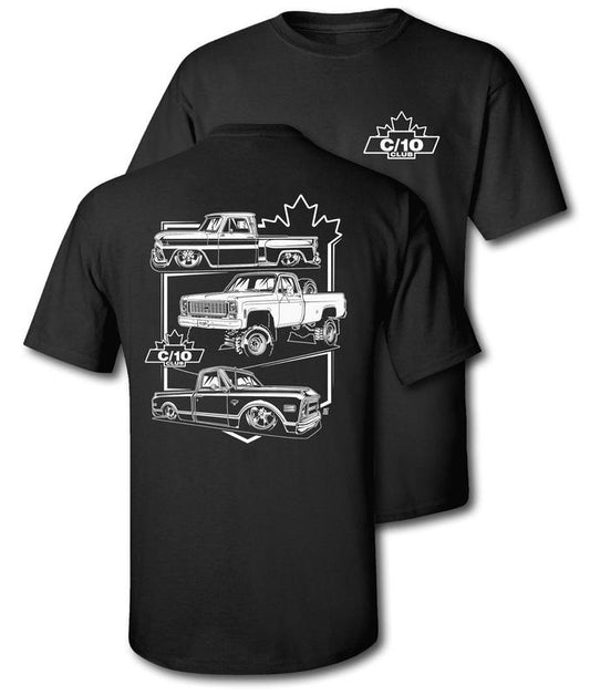 Classic C10 Club T-Shirt - Vintage Chevy C10 Pickup Truck Enthusiast Tee - Cotton T-Shirt for Men, Perfect for Everyday Wear and Casual Style - Top, Streetwear Menswear Tshirt Tropical Crewneck