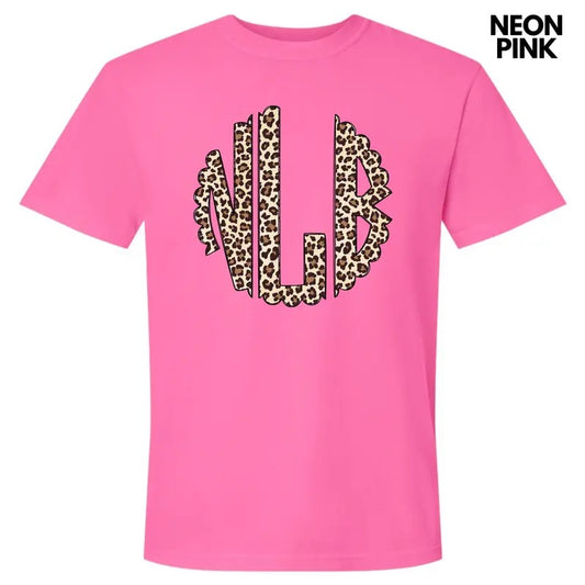Classic Cheetah Monogram Comfort Colors T-Shirt 'NLB'