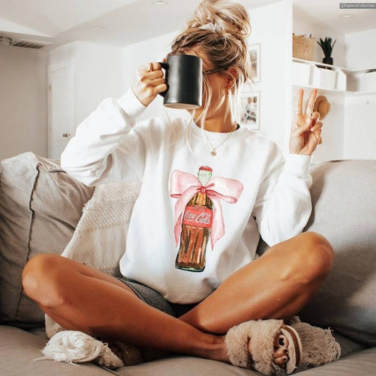 Classic Coke Pink Bow Coquette Sweater, Hoodie, Tee Shirt, Regular #Coca #Cola Lover I Need A Diet Coke Funny Outfit , Global Trending Outfits
