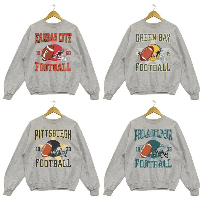 Classic Fit Crewneck Sweatshirt - For Every Football Team In Sport Grey