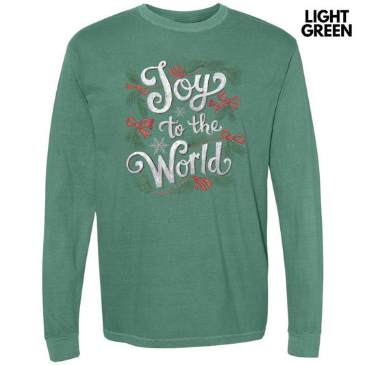 Classic Joy To The World Long Sleeve Comfort Colors T-Shirt