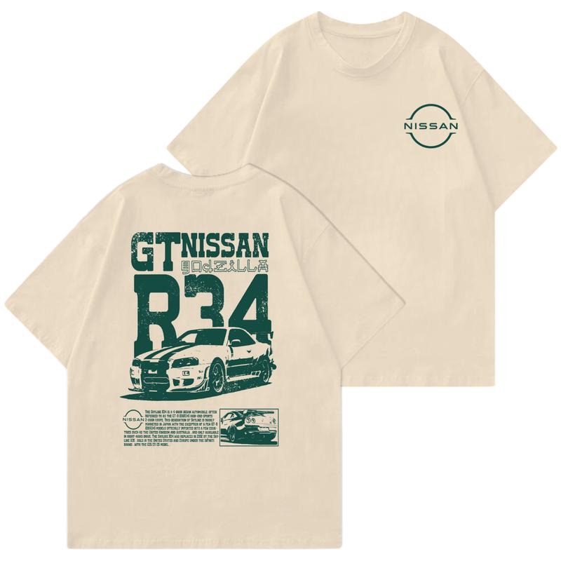 Classic Nissann GT-R34 T-shirt Sweatshirt Hoodie, Unisex, Racing Shirt, Car Hoodie, Classic Cotton Menswear Womenswear