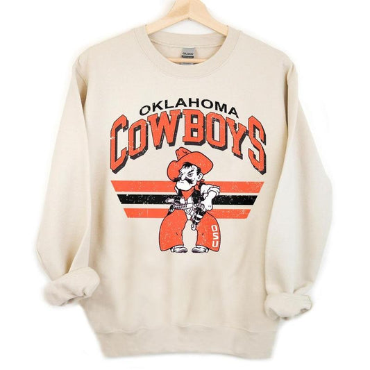 Classic Oklahoma State Cowboys Football Team Sweatshirt, University Unisex Football