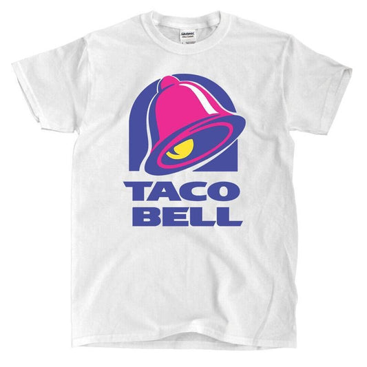 Classic Vintage Taco Bell Shirt, Taco Bell Logo - White T-Shirt, Funny Dumb Tee, Meme Shirt, Menswear Womenswear Streetwear, Graphic Movie Shirt