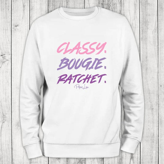 Classy Bougie Ratchet Color Sweatshirt Classic Womenswear