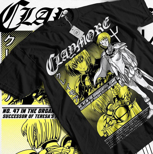 Claymore Clare T-Shirt S-4XL Kawaii Funny Girl Anime Manga Gift Shirt Tshirt S-4XLs
