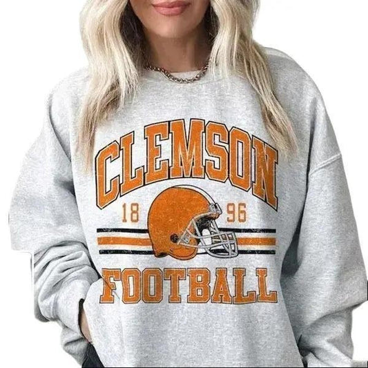 Clemson Sweatshirt, Retro Style Vintage Unisex Crewneck Unisex Sweatshirt