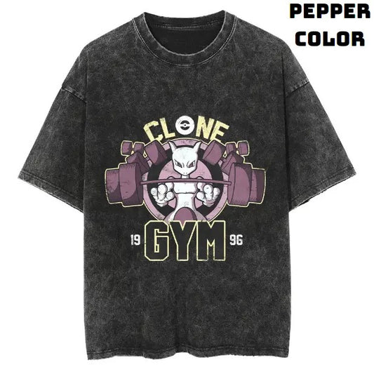 Clone Gym Vintage Tee, Mewtwo Shirt, Pokemon Shirt, Vintage Pokemon Anime T-shirt, Anime Manga Shirt, Gym Fitness Shirt, Vintage Graphic Tee, Unisex T-Shirt, Gift For Fan Pokemon, Crewneck Short Sleeve Shirt Top Menswear Streetwear