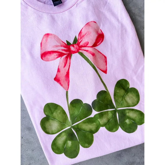 Clovers Bow Graphic Top