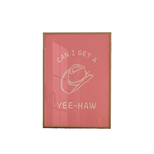 Coastal Cowgirl Wall Art, Can I Get A Yee Haw Rodeo Cowboy Print, Western Nashville Cowgirl Aesthetic Howdy Disco Preppy Dorm, Poster Prints No Frame, Wall Decoration, Vintage Poster Art, Gifts For Birthday Landscape Ornaments