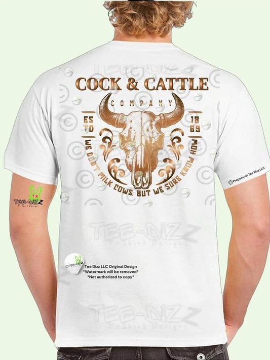 Cock & Cattle Company- Men's funny T-shirt
