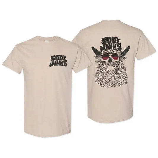 Cody Jinks Hippies And Cowboys Graphic Tee - Country Music T-shirt for Men, Classic Western Cowboy Style Cotton Shirt